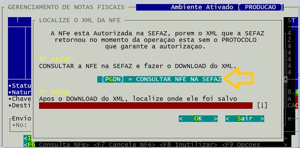 clique no botao ou aperte a tecla PGDN - PAGE DOWN